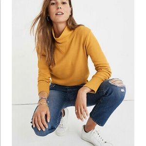 Madewell Miles mustard yellow pullover M